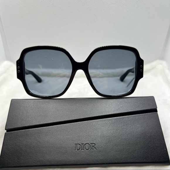 Dior Sunglasses New Authentic Classic Black Square Sunglasses - Picture 2 of 8